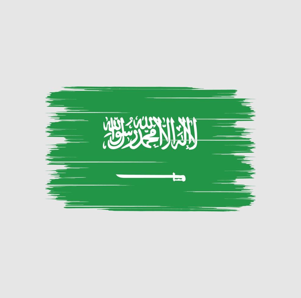 escova de bandeira da arábia saudita vetor