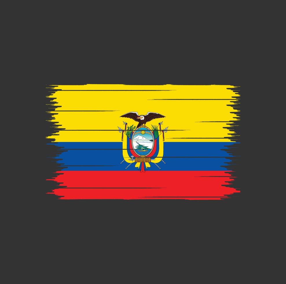 escova de bandeira do equador vetor