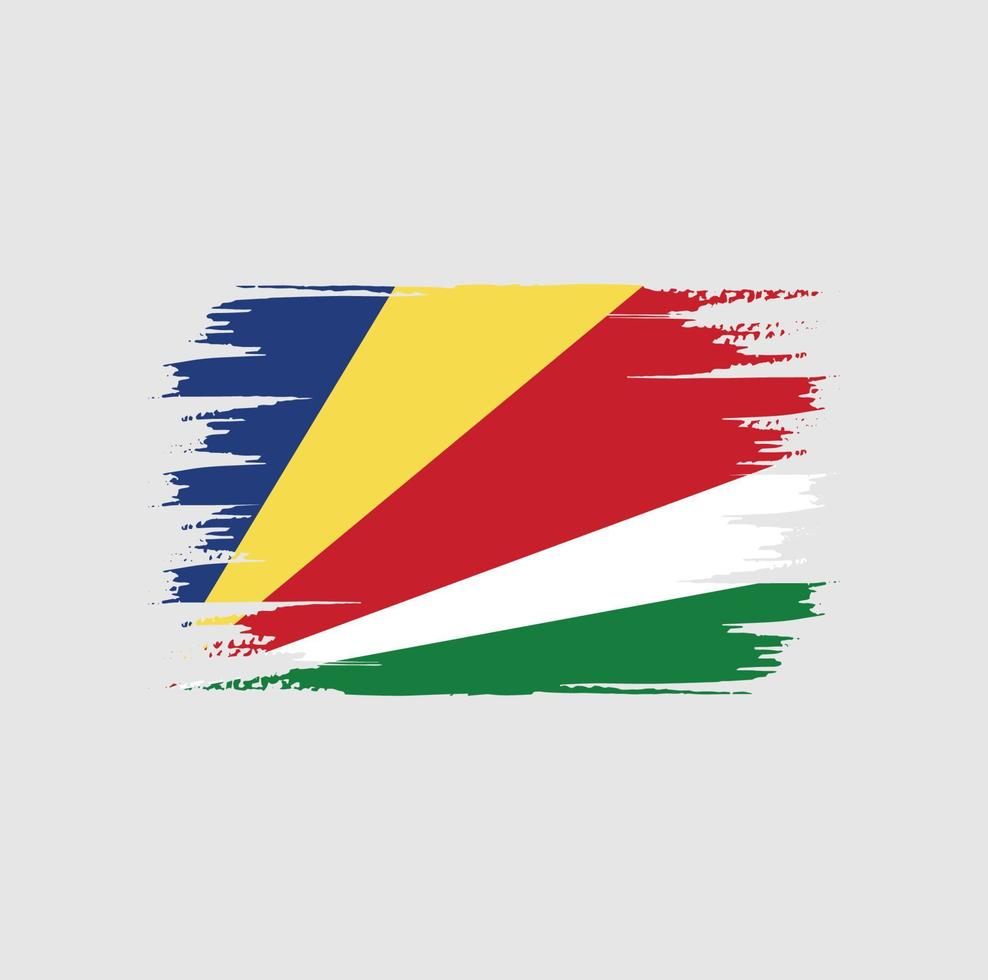escova de bandeira de seychelles vetor