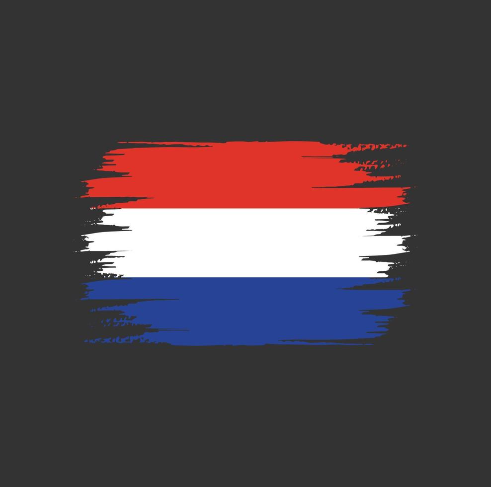 escova de bandeira da holanda vetor