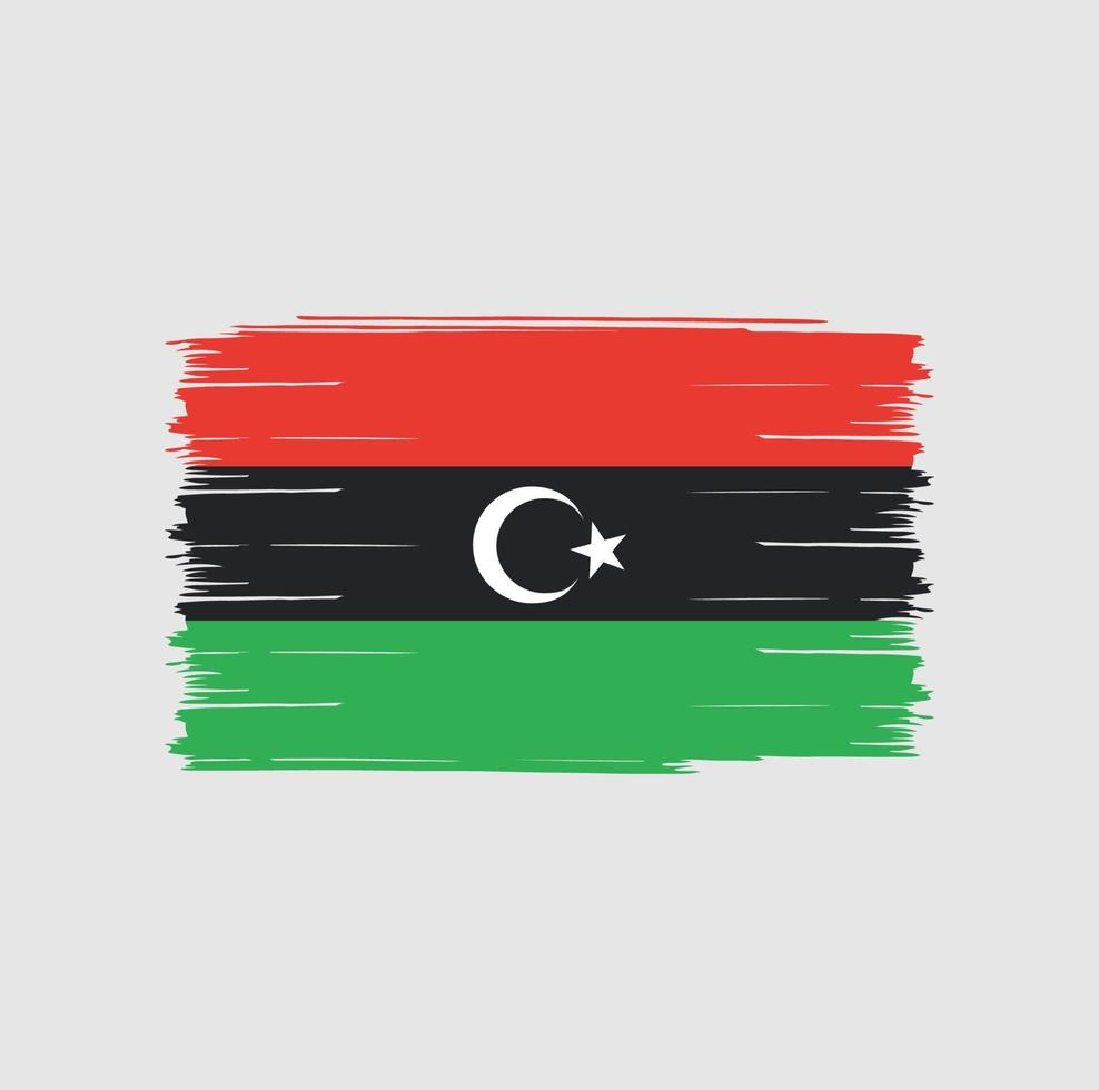 escova da bandeira da libia vetor