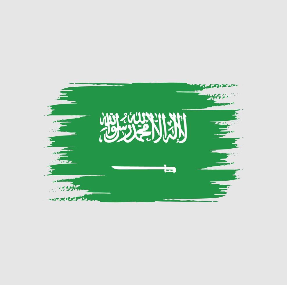 escova de bandeira da arábia saudita vetor