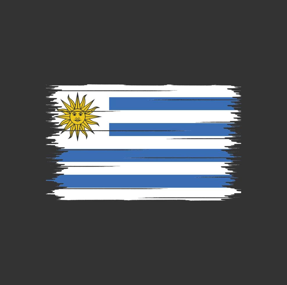 escova de bandeira do uruguai vetor