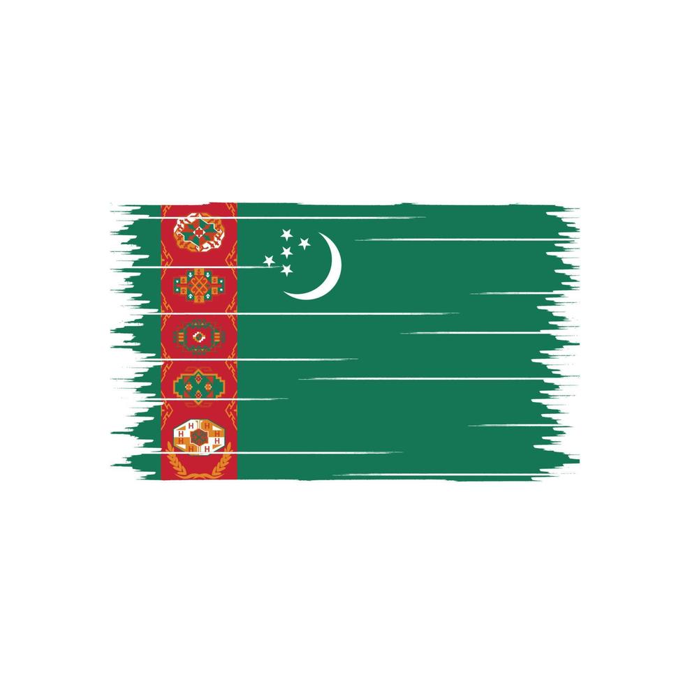 escova de bandeira do turcomenistão vetor