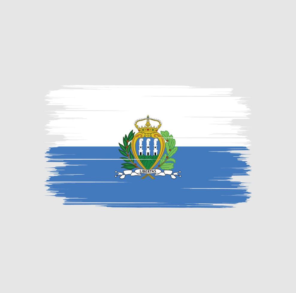 escova de bandeira de são marino vetor