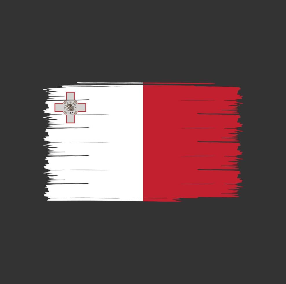 escova bandeira malta vetor