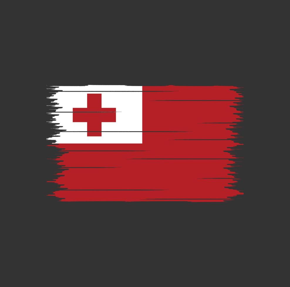 escova de bandeira tonga vetor