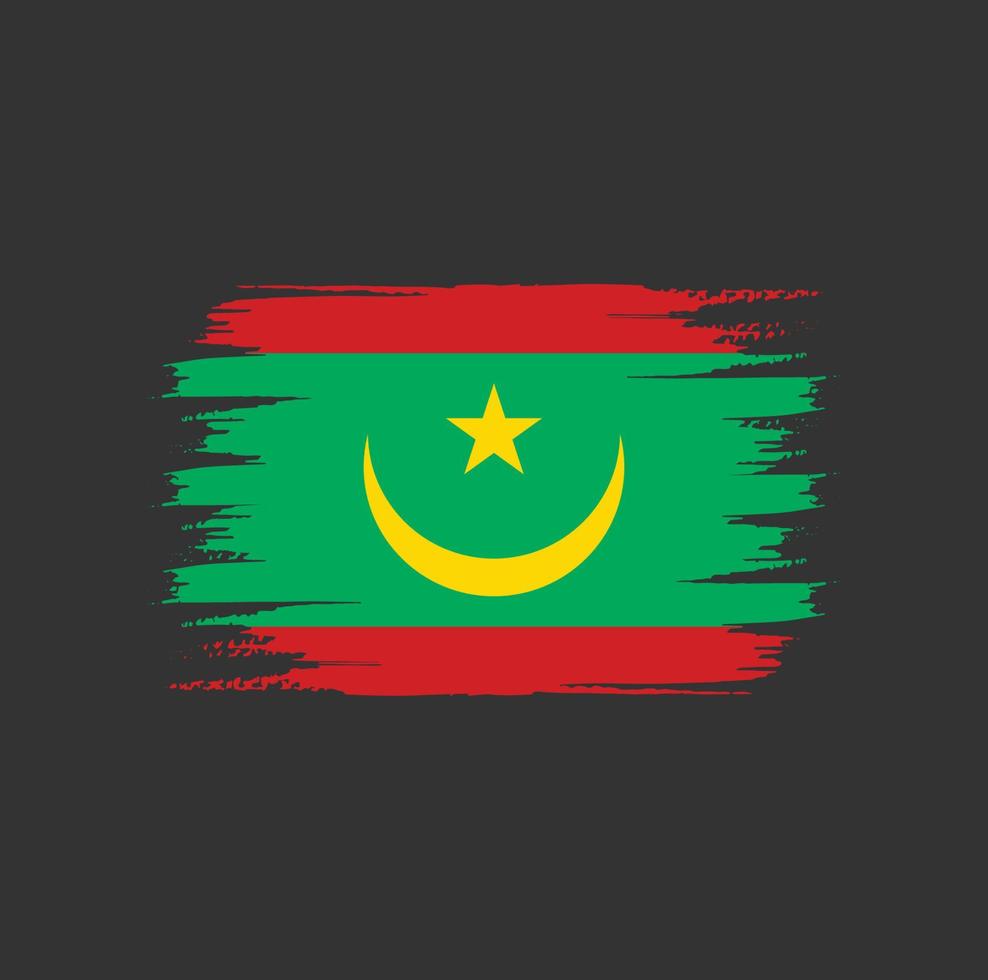 escova de bandeira da mauritânia vetor