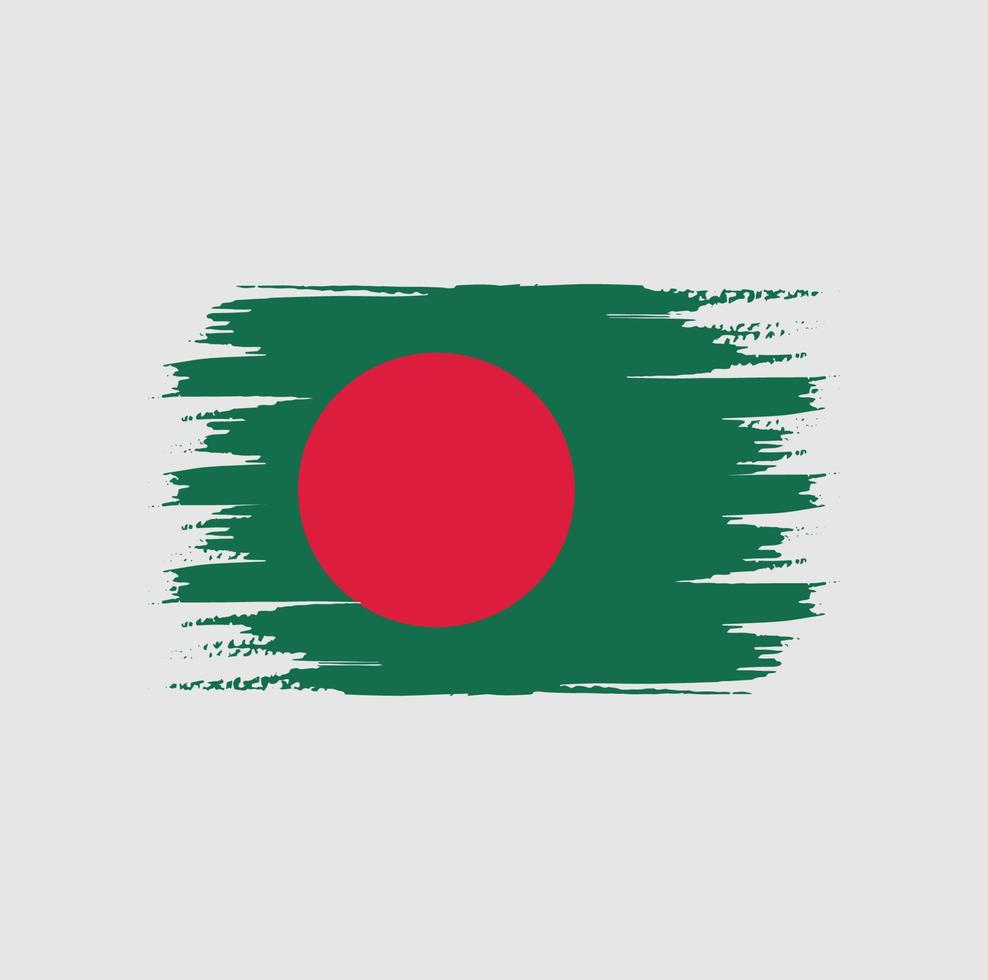 escova de bandeira de bangladesh vetor