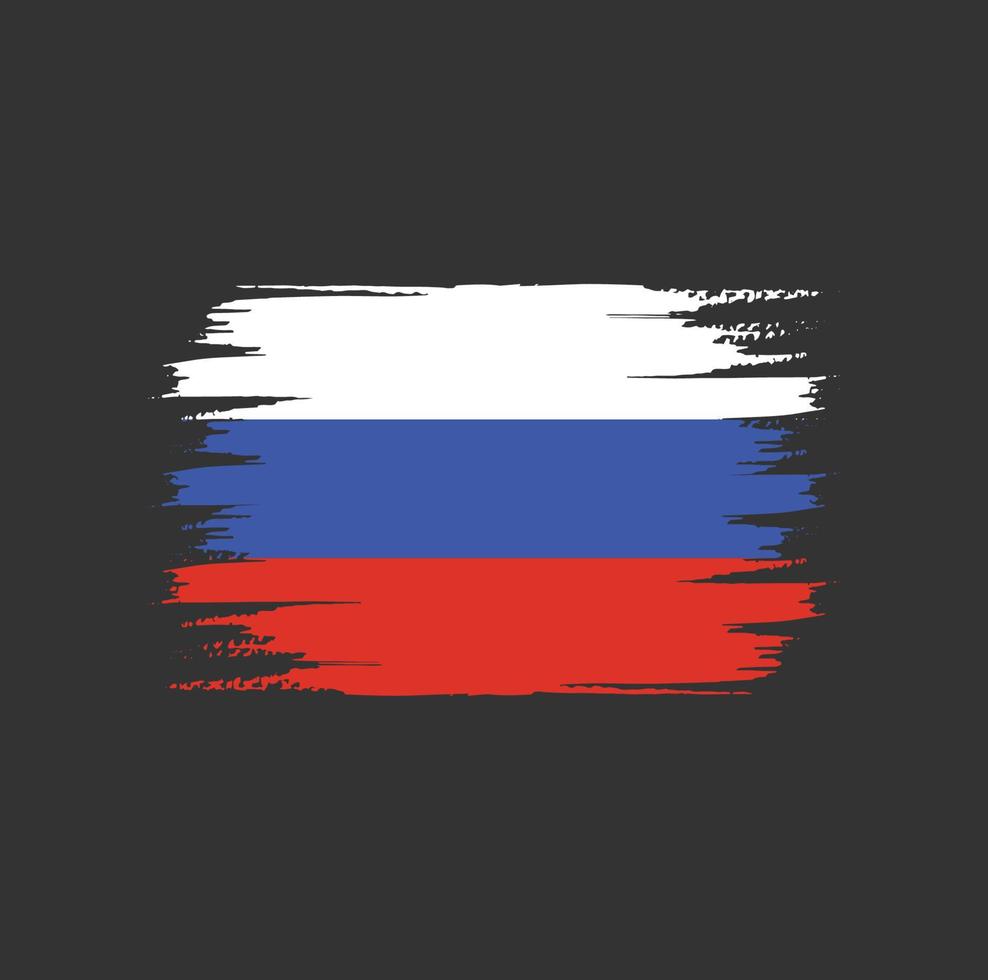 escova de bandeira da rússia vetor