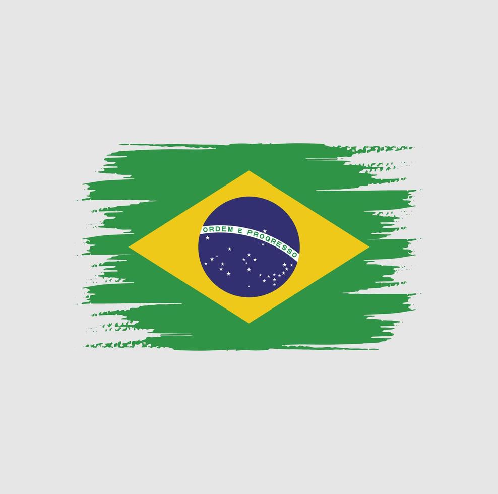 escova da bandeira do brasil vetor