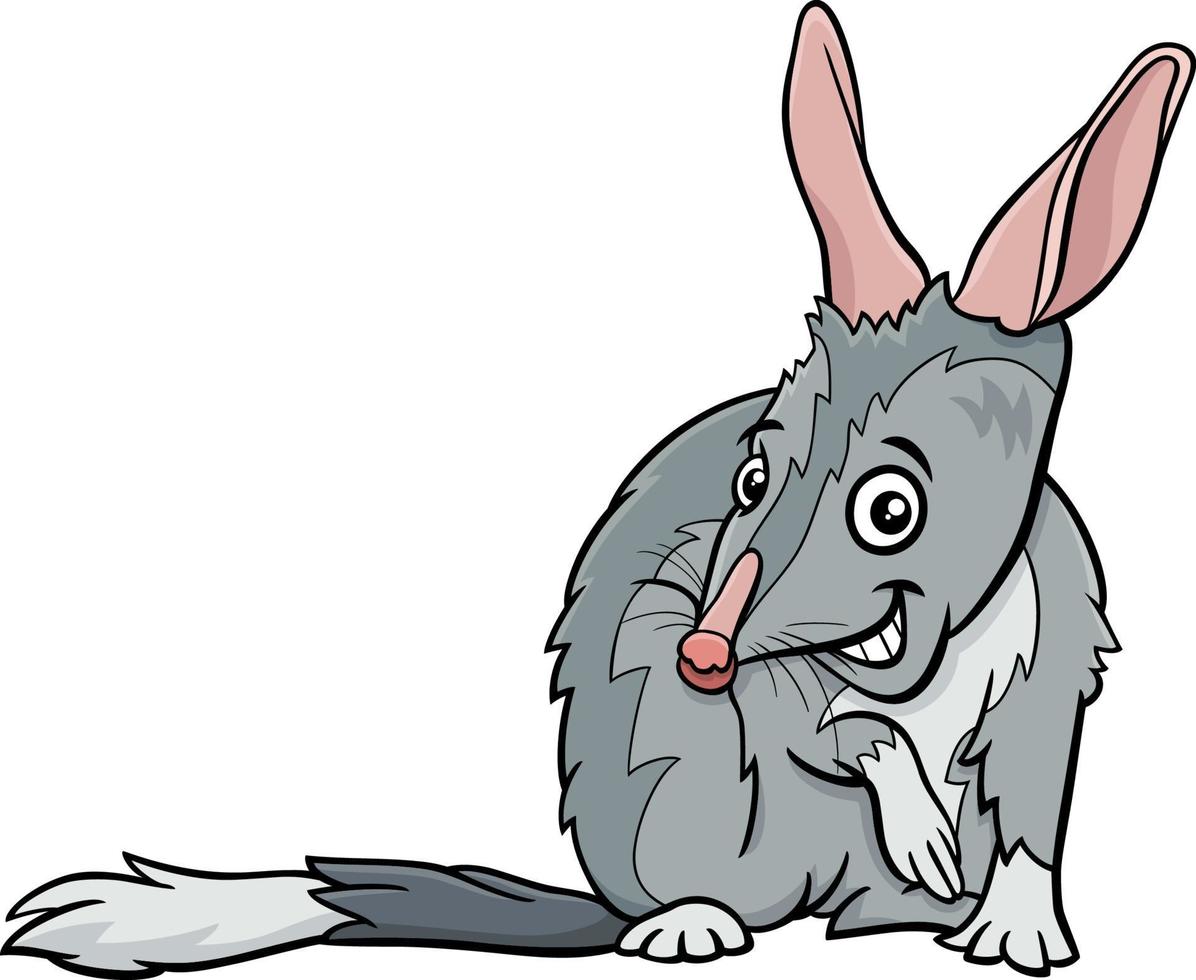 personagem animal em quadrinhos de desenho animado bilby ou macrotis vetor