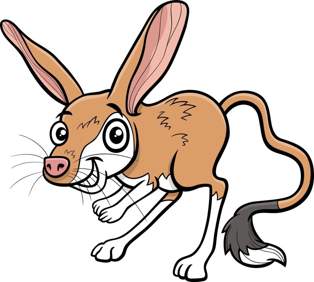 personagem de desenho animado jerboa animal cômico vetor