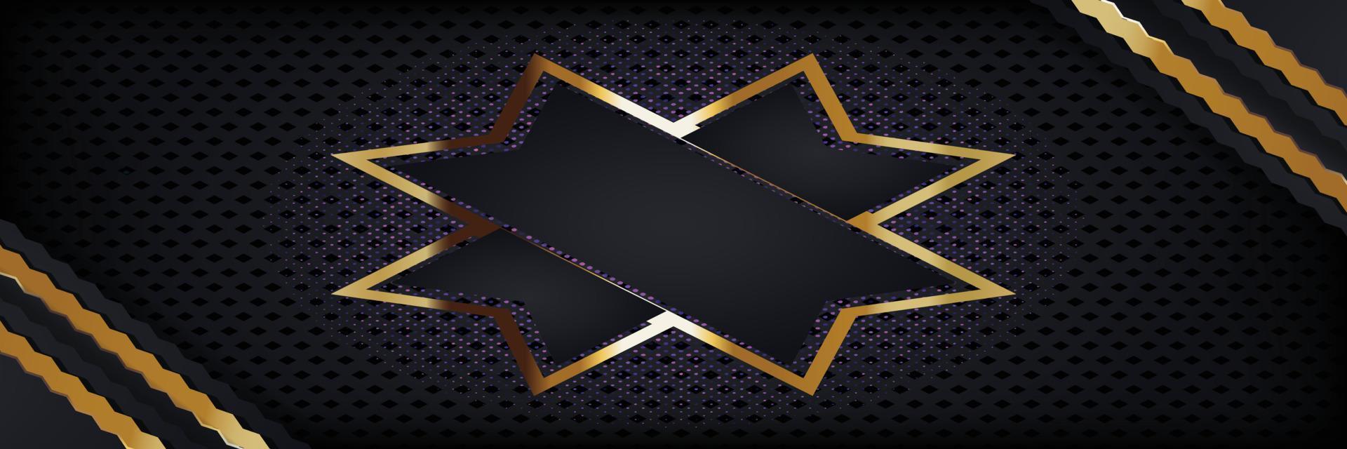 placa de fundo de vetor abstrato de bandeira de ouro para texto e mensagem design moderno. ilustração vetorial