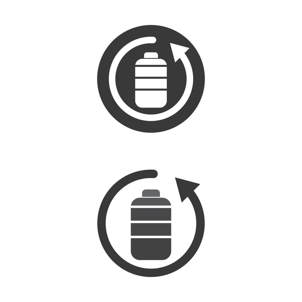 ícone da bateria e carregamento, indicador de carga nível de design do logotipo do vetor energia da bateria com pouca bateria de status definir ilustração do nível de carga do logotipo