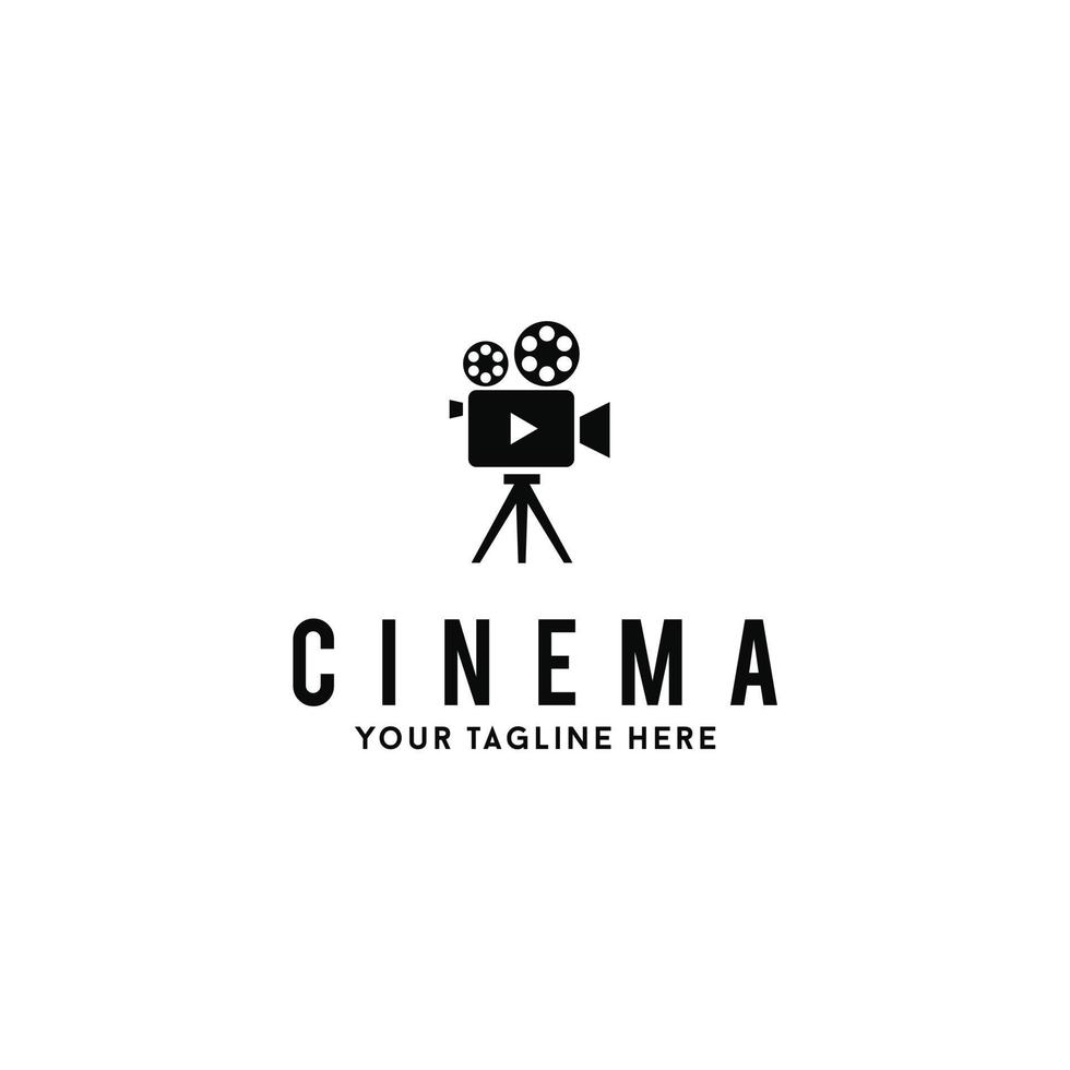 imagem, filme, cinema, design de logotipo de câmera vintage vetor