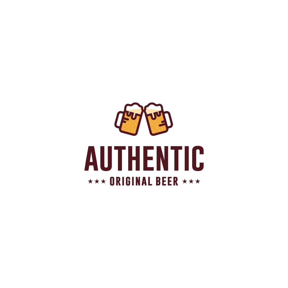 design de logotipo vintage de cervejaria vetor