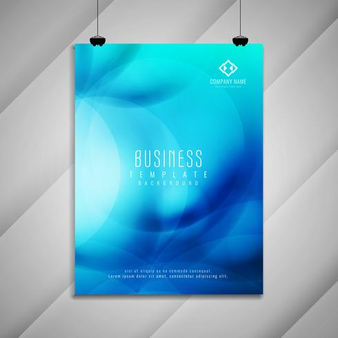 Design de modelo de folheto abstrato elegante azul business vetor