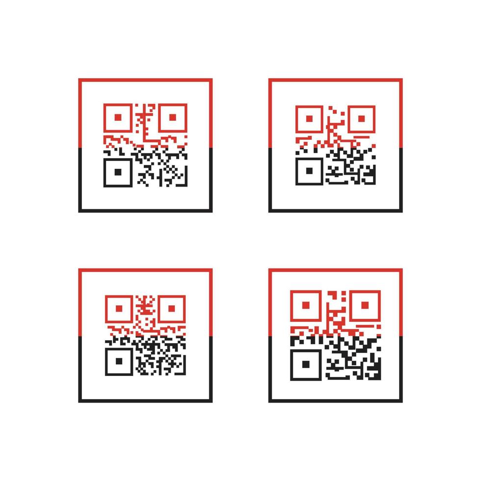 ícone de código qr - ilustrações de elementos de identificação, sinal vetorial vetor