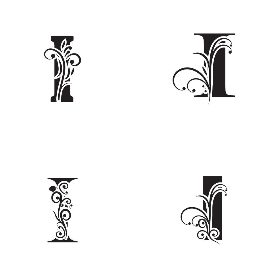 letra i logotipo alfabeto logotipo design vetorial vetor