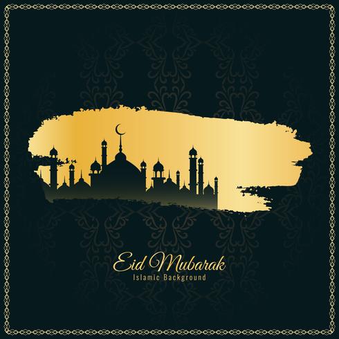 Fundo decorativo abstrato elegante Eid Mubarak vetor