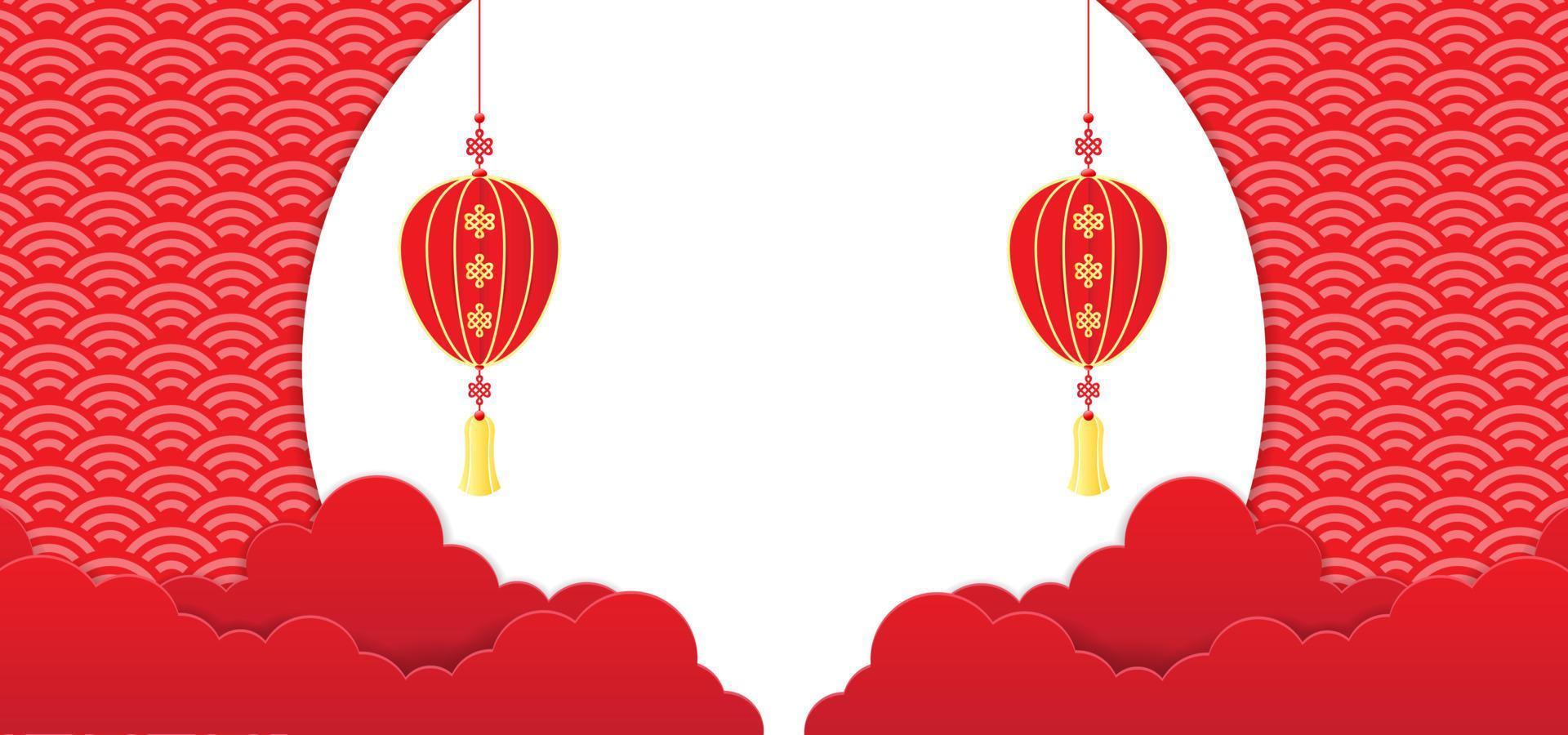 Nuvem Chinesa Vermelha Com Contorno Dourado PNG , Vetor De Ano