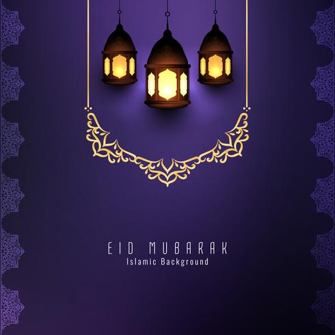 Fundo decorativo abstrato elegante Eid Mubarak vetor