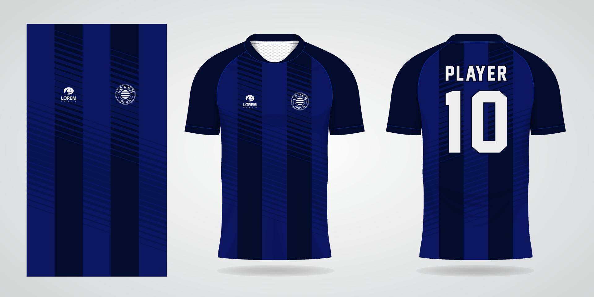 modelo de design de camisa esportiva azul vetor