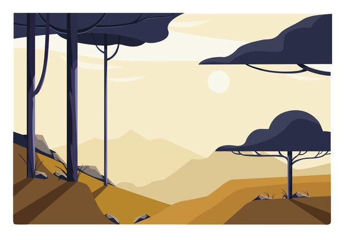 Ilustração de paisagem vetor