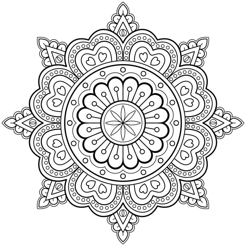 padrão de mandala abstrata de vetor. arte na parede. livro de colorir rendas padrão a tatuagem. design para uma camisa de pintura de papel de parede e design de adesivo de azulejo, ornamento de círculo decorativo em estilo oriental étnico vetor