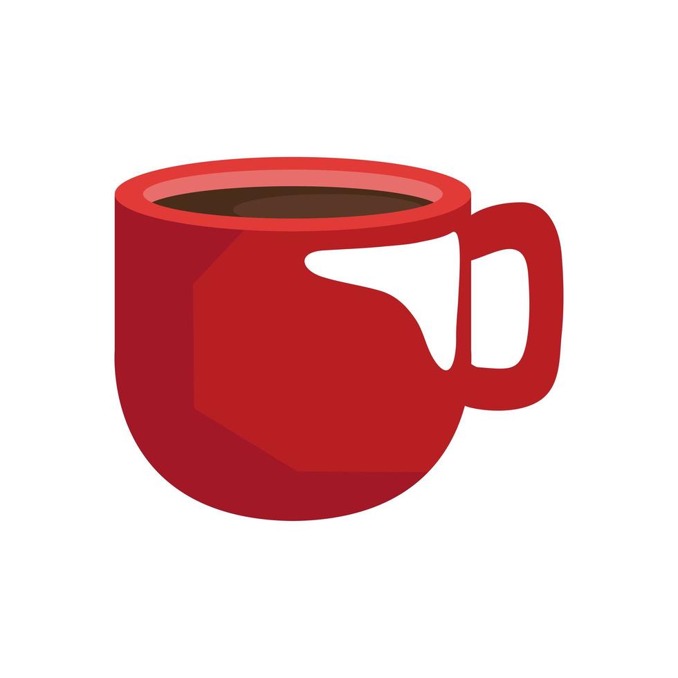 xícara de café vermelho vetor