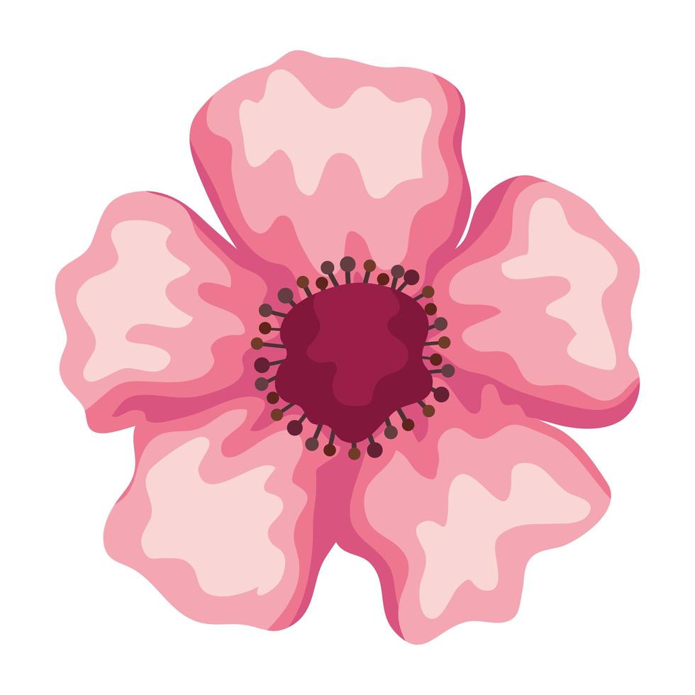 aquarela de flor rosa vetor