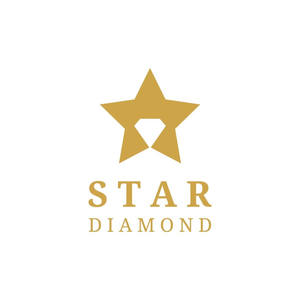 design de logotipo de vetor de diamante estrela