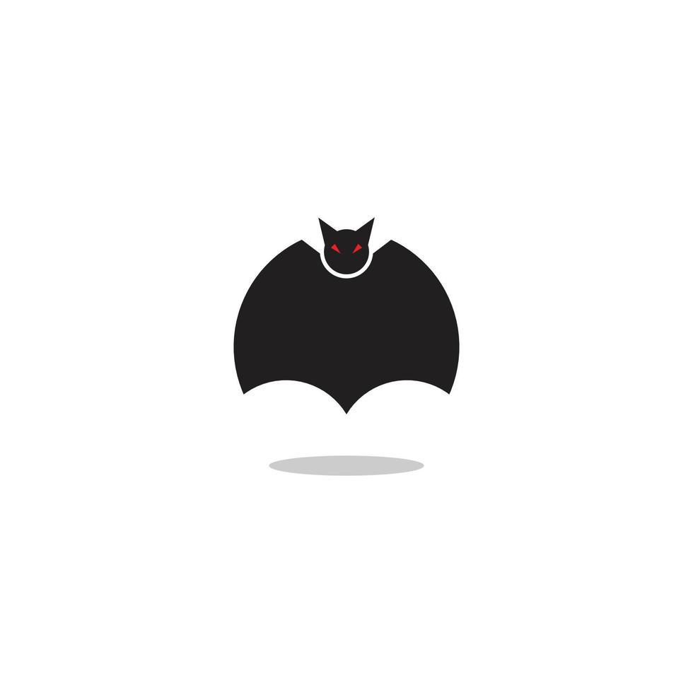 modelo de logotipo de vetor de morcego preto