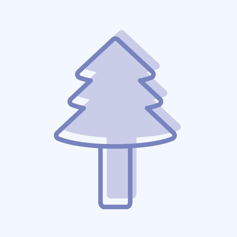 ícone de árvore ii em estilo moderno de dois tons isolado em fundo azul suave vetor