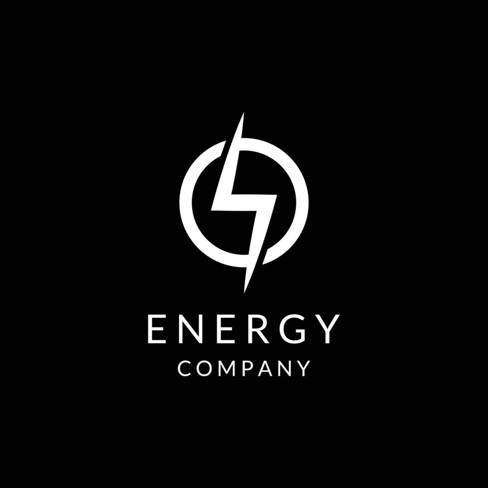 design de logotipo de parafuso de energia simples vetor