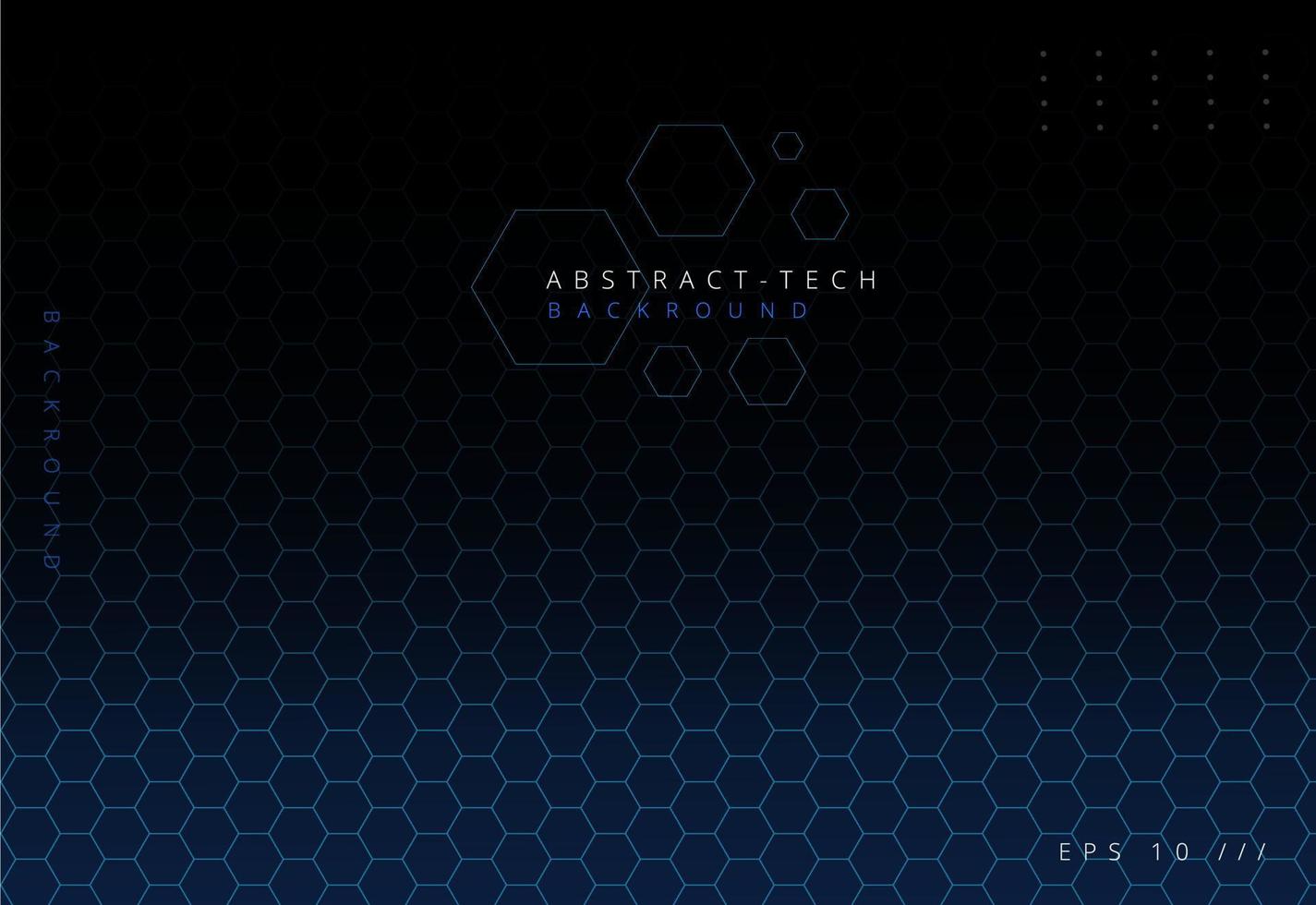 futurista abstrato - tecnologia de moléculas com formas poligonais em fundo azul escuro vetor