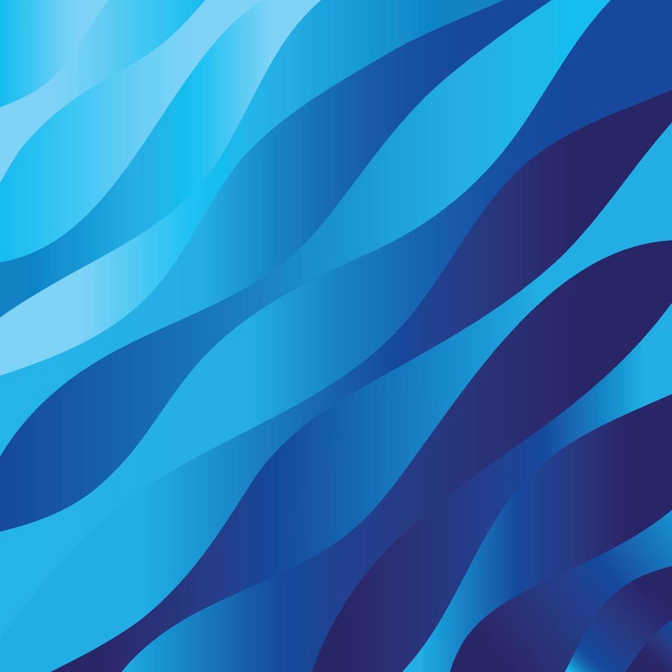 fundo abstrato com forma de onda e cor azul de gradação para papel de parede vetor