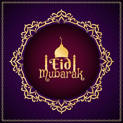 Fundo decorativo abstrato elegante Eid Mubarak vetor