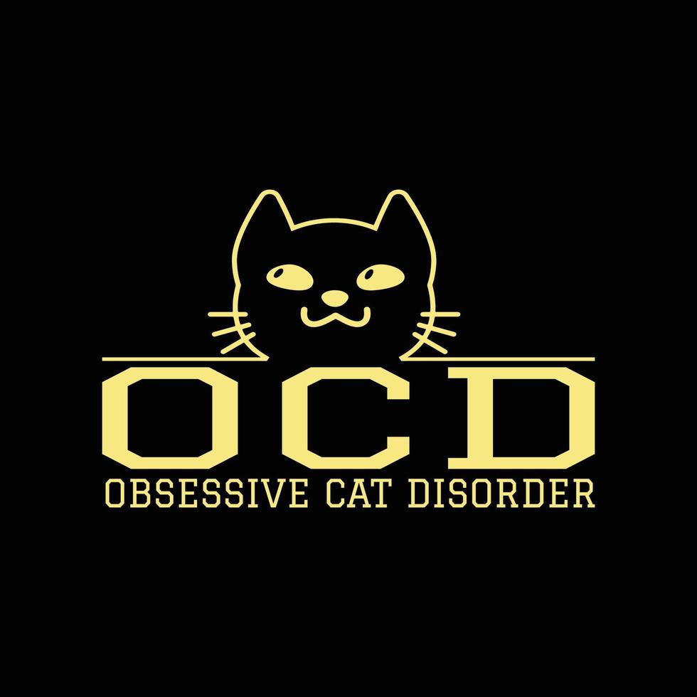 design de t-shirt gato vetor