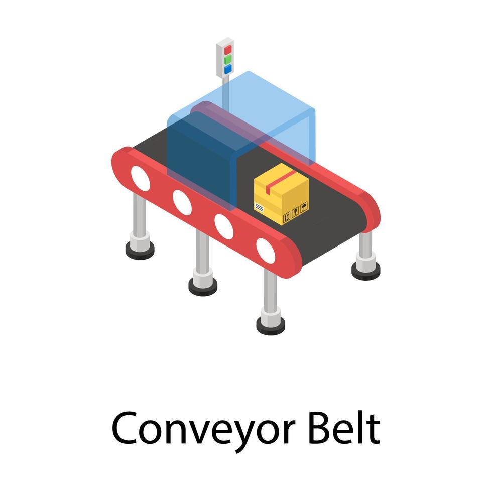 conceitos de correia transportadora vetor