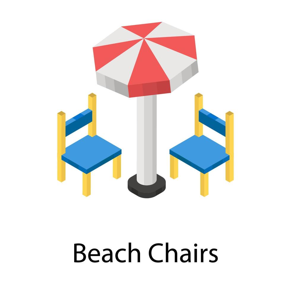 conceitos de cadeiras de praia vetor