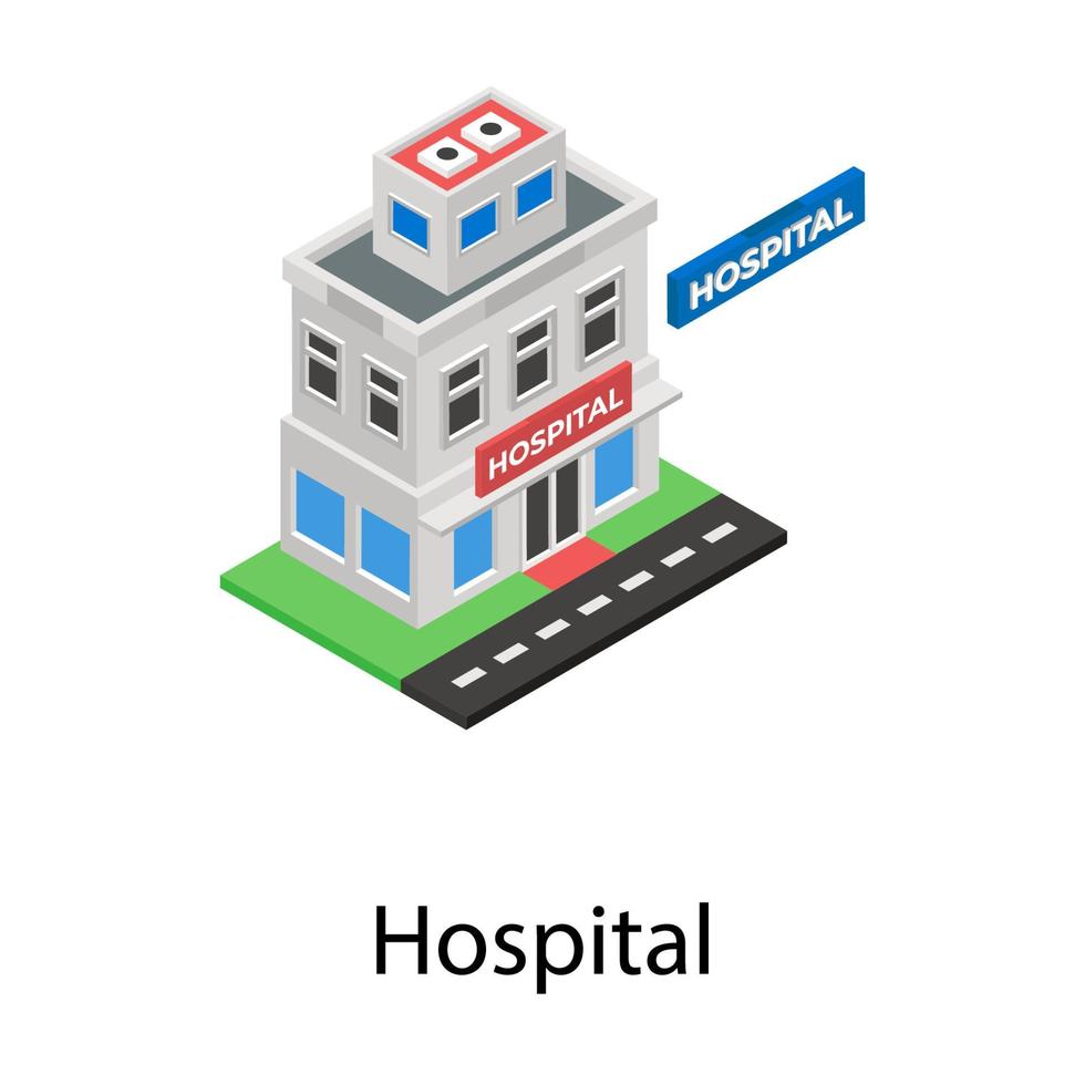 conceitos modernos de hospital vetor