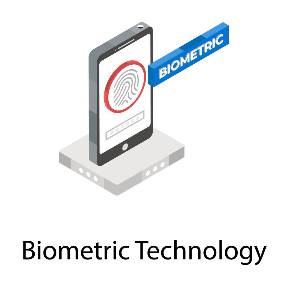 conceitos de tecnologia biométrica vetor