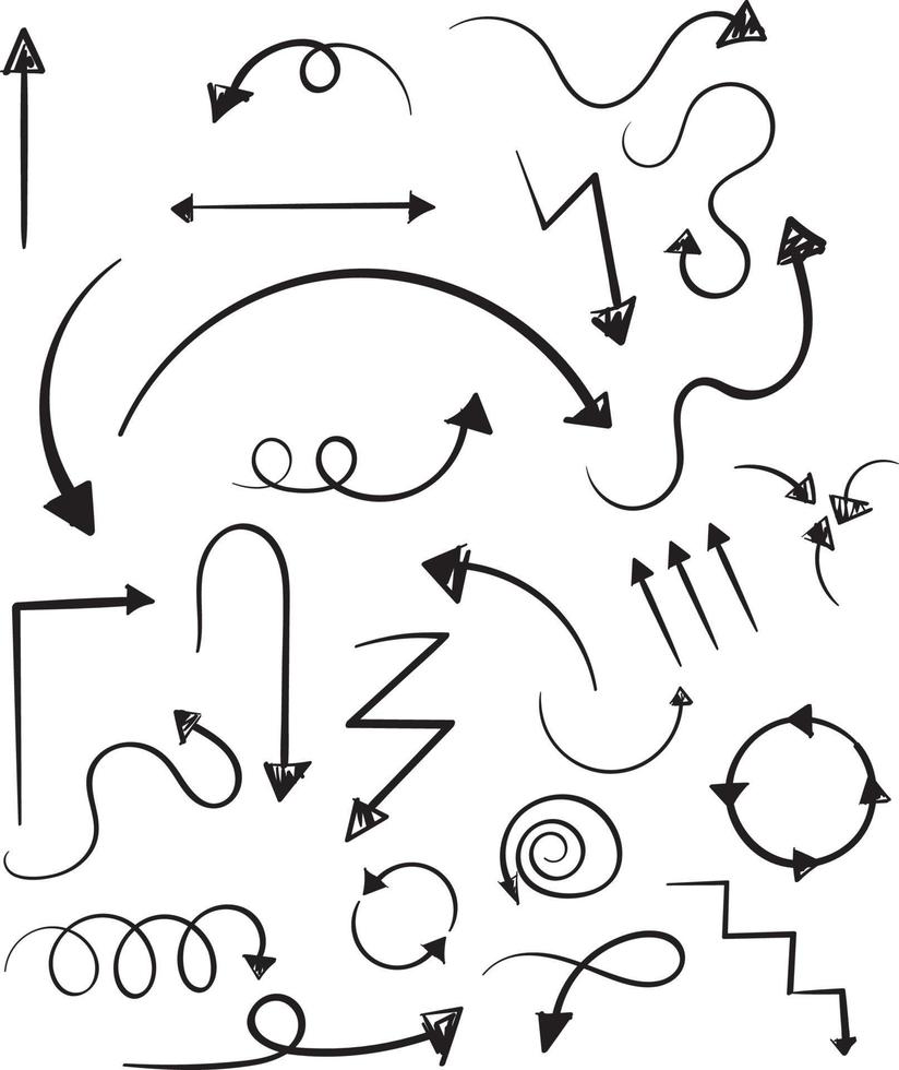 conjunto de ícones de doodle desenhados à mão vetor