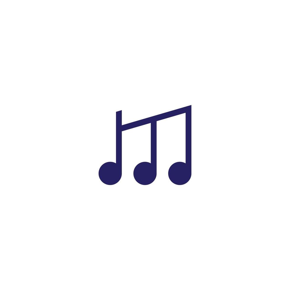 design de logotipo de música letra m vetor