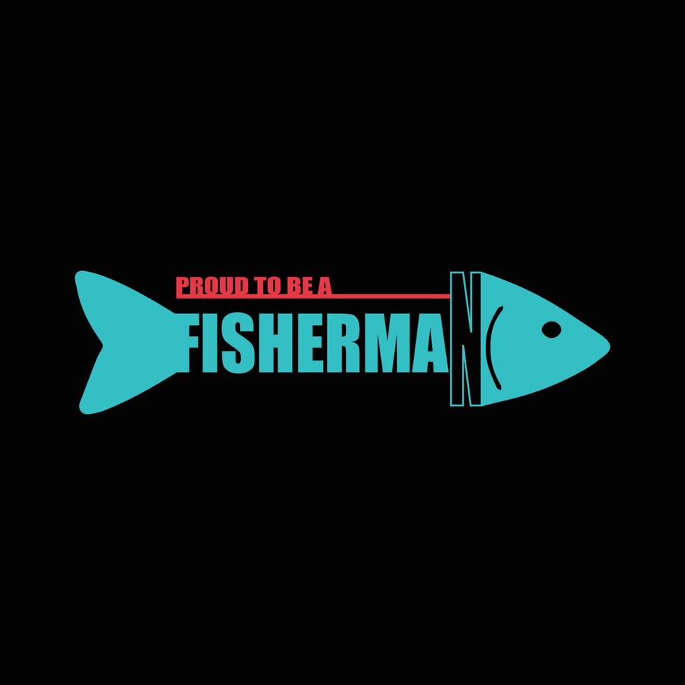 orgulho de ser um design de camiseta de pescador vetor