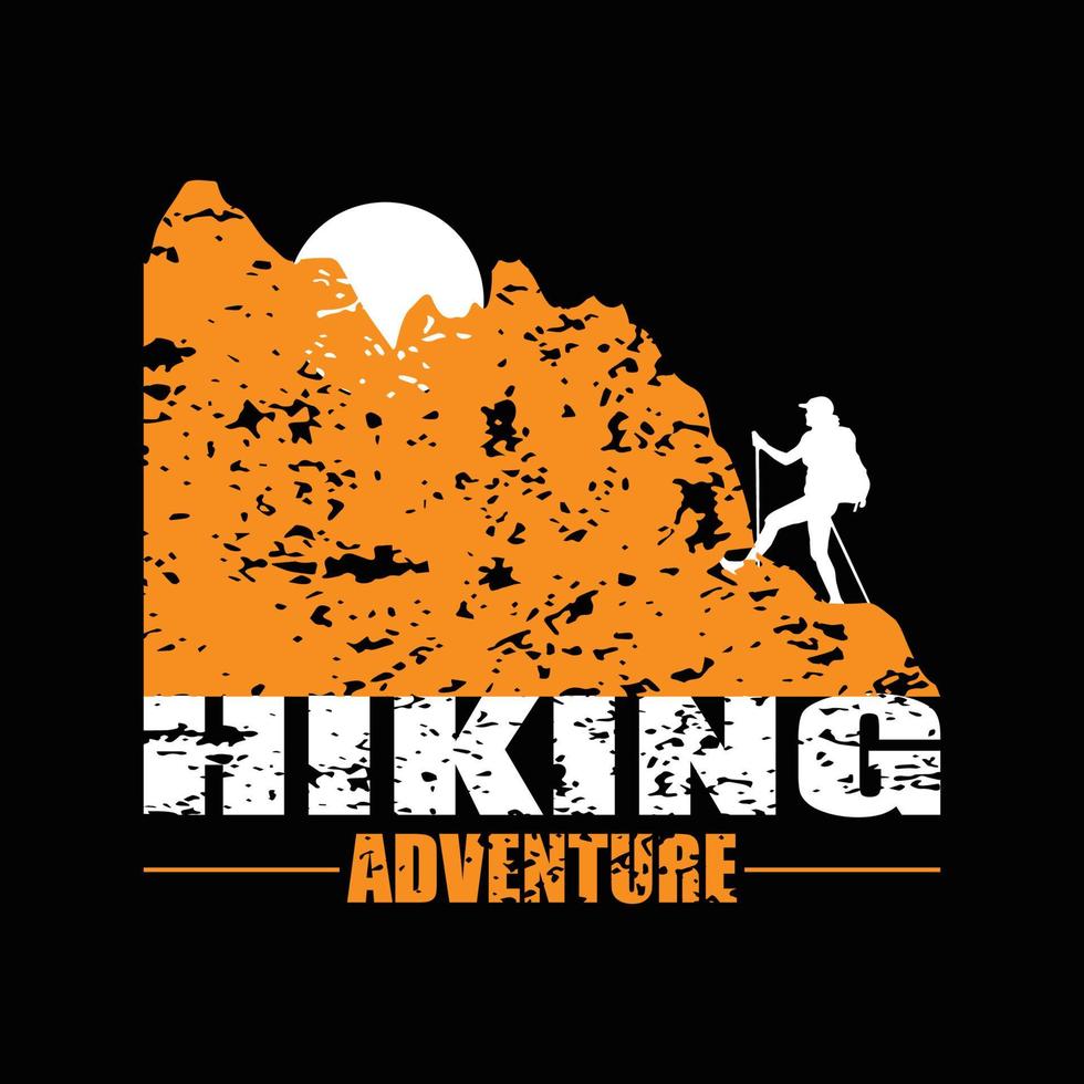 design de camiseta de aventura vetor