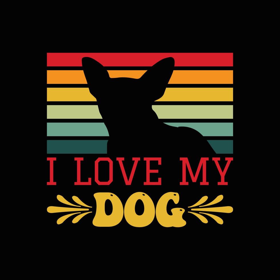 design de camiseta de cachorro vetor