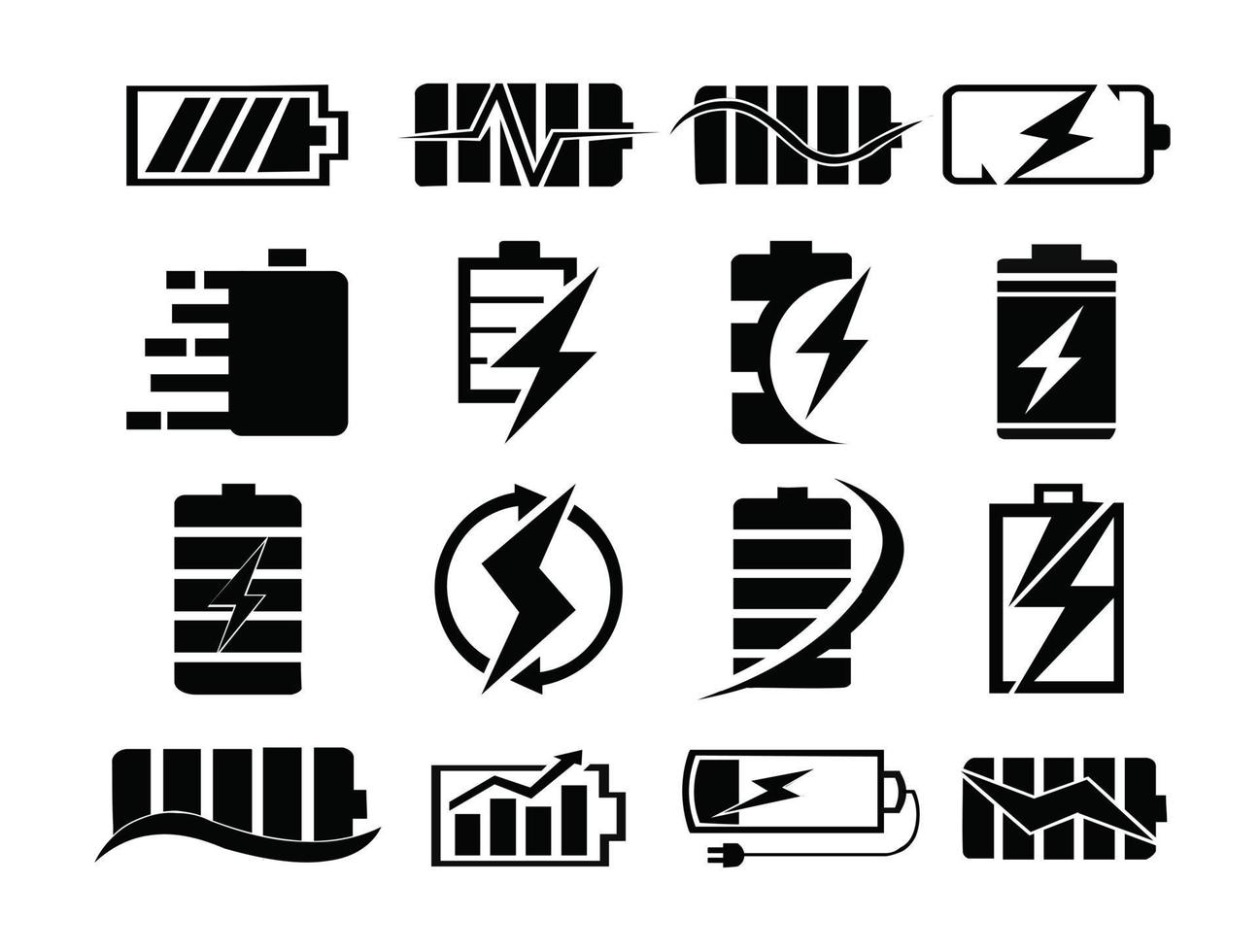 carga baixa de bateria vetorial - ilustração de bateria de energia, símbolo de eletricidade - sinal de energia vetor